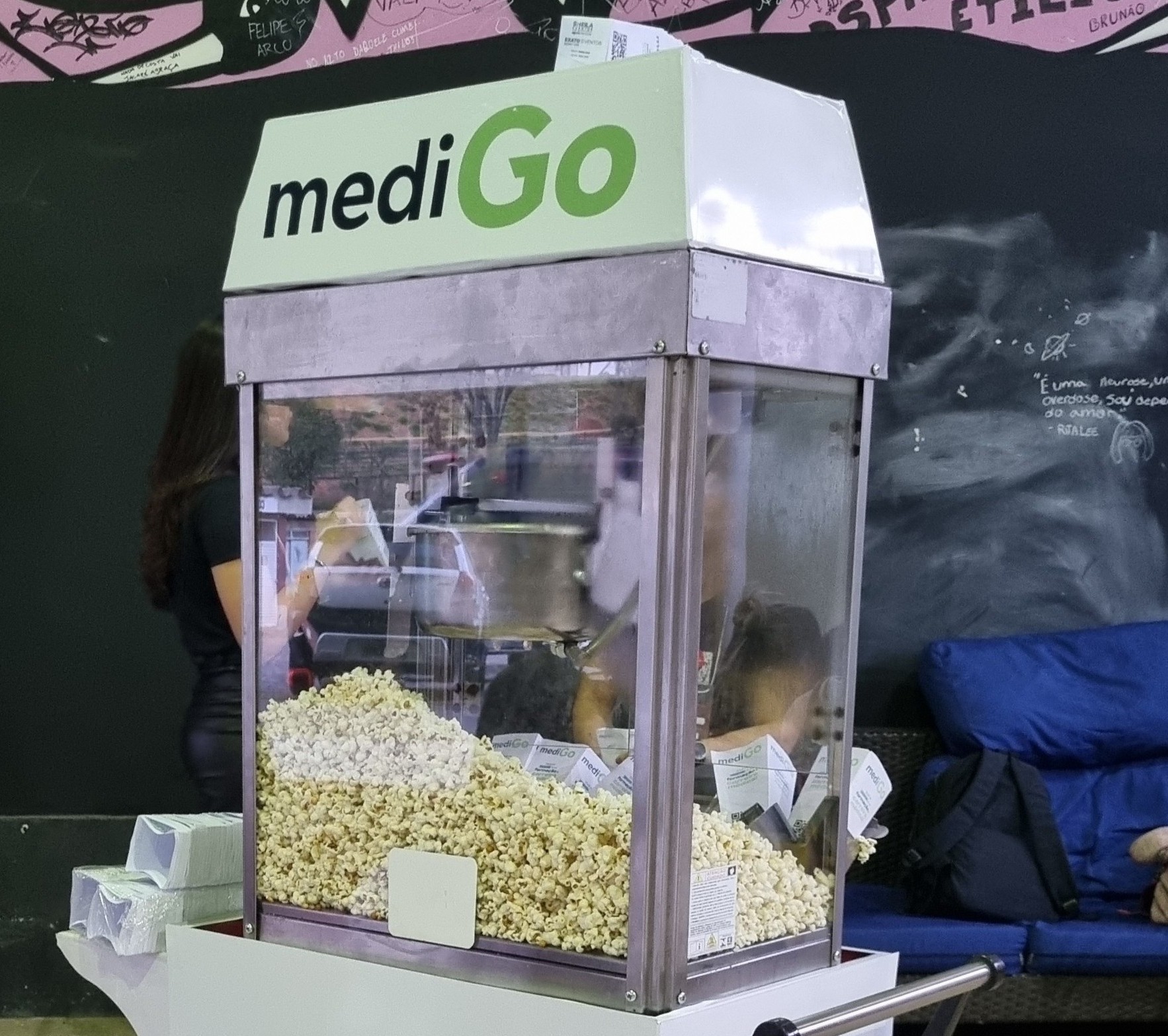 Ação de pipoca marca MediGO